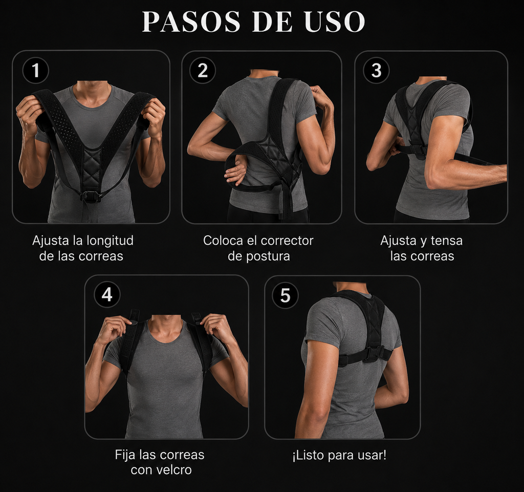 Corrector de Postura Ajustable para Hombre